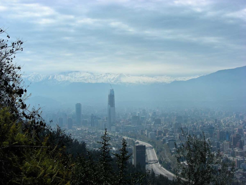 Santiago, looking east from Cerro de San Cristóbal