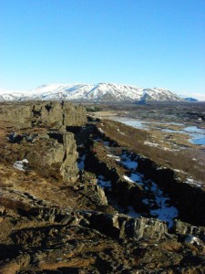 The mid-Atlantic ridge (America on left)